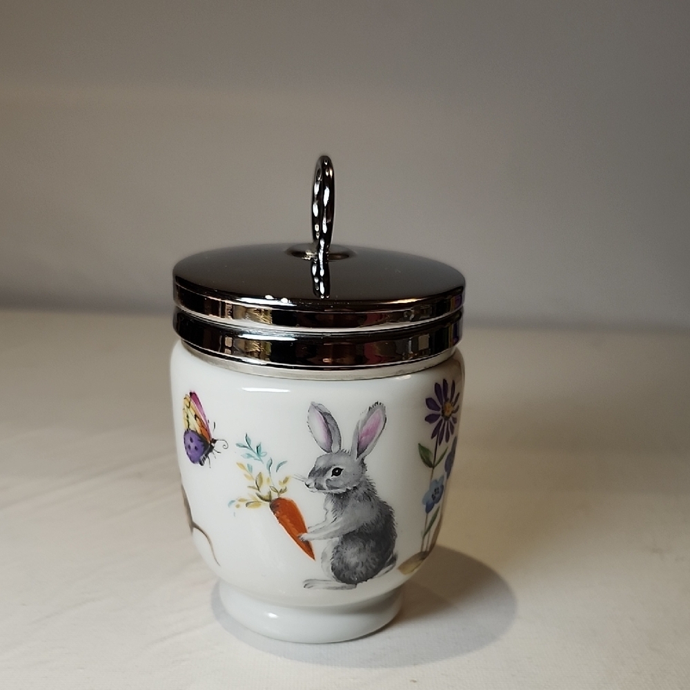 Royal Worcester Egg Coddler Bunny & Mice Design With Lid - Picture 2 of 9